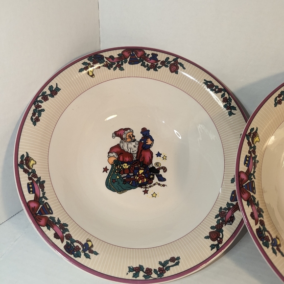 Vintage GEI Design Christmas Serving Bowls Set of 3 9 inch Retro Santa Gifts - Picture 11 of 16